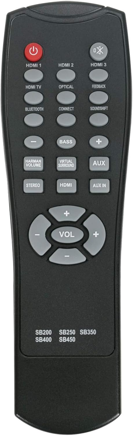 AIDITIYMI Replacement Remote Fit for JBL Cinema Sound Bar SB200, SB250, SB350, SB400, SB450