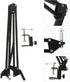 WOFASHPURET 1/4 Inch Metal Webcam Clamp Stand with Screw Interface, Adjustable Desktop Scissor Arm Holder for Live