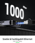 fairikabe 10 1, 1Gbps 100W 3.5 USB C Docking Station Dual Monitor in USB-C Hub to HDMI VGA Adapter with Ethernet