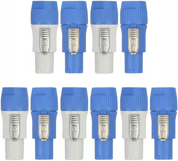 10 Set PowerCON Type A NAC3FCA + NAC3MPA-1 Chassis Plug Panel Adapter for Audio Stage Equipment