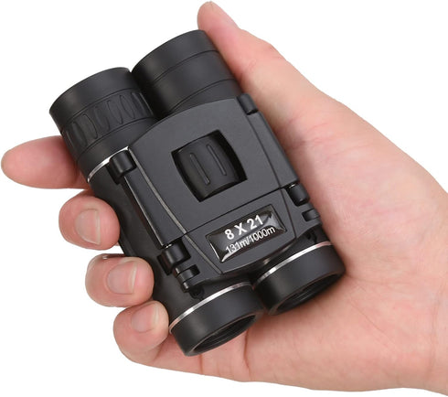 8x21 Mini Compact Pocket Binoculars, Lightweight Foldable Small Binoculars for Adults Kids, Bird Watching, Travel