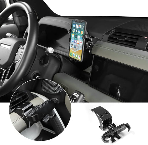YIWANG Aluminum Alloy Dashboard Side Mobile Phone Holder Trim for Land Rover Defender 90 110 2020-2022 Accessories