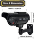F FINDERS&CO Solar Powered Fake Security Camera, Bullet Dummy Surveillance System with Flashing Lights