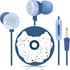 Donut Kids Earbuds for School, Kid Size Wired Earphones & in-Ear Headphones with Microphone and Storage Case (Blue)