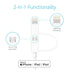 Apple MFi Certified 2 in 1 Lightning & Micro USB Charger Cable, 6FT, Compatible with iPhone X, 8, 7 Plus, Android.
