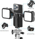 Universal Smartphone Tripod Adapter, Phone Tripod Mount with 1/4" Screw and Cold Shoe Mount, Rotating Clamp
