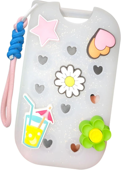 SHINLHUA Protective Silicone Case for Hand Sanitizers Bottles Equipped with Keychain for Attachment and Decoration