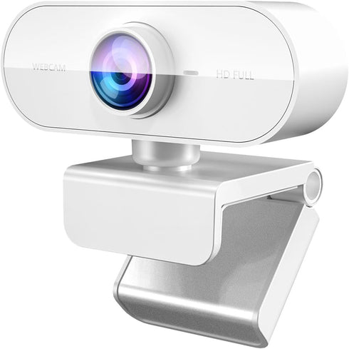 FWV Webcam 1080P HD,Web cam with Microphone, Noise Cancellation, Wide-Angle Lens, Auto Light