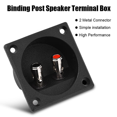 Speaker Box Terminal Cup, Double Binding Post Speaker Terminal Board, Push-in Jack Spring Loaded Connector for DIY