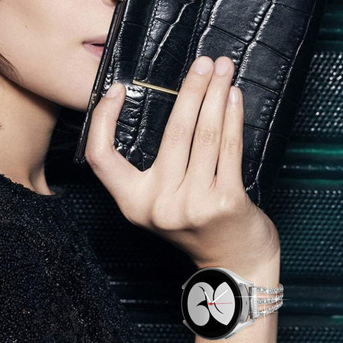 NewWays Compatible for SAMSUNG Galaxy Watch 7 6 Classic 6 5 4 Band - 20mm Stunning Diamonds Bracelet, 40mm 44mm 42mm
