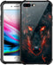 CARLOCA iPhone SE 2022 Case, Black Red Eyes Wolf, Anti-Scratch Soft TPU Shockproof Unique Protective Cover