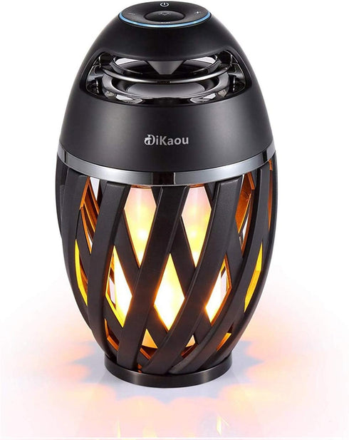 DiKaou Led Flame Table lamp, Torch Atmosphere Bluetooth Speakers&Outdoor Portable Stereo Speaker with