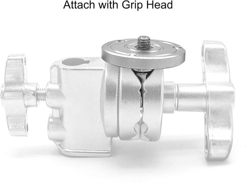 PHOCUS Camera Mounting Adapter, 3/8" Light Stand Adapter for Ballhead or Tripod Head to Clamp, Grip Head