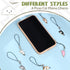 Yinkin 6 Pieces Kawaii Cat Charm for Mobile Phone - Cute Hanging Cat for Backpack, Wallet, Keychain Pendant
