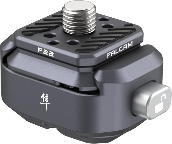 FALCAM F22 Basic Quick Release Plate Kit, Camera Mounting Adapter for 1/4" Thread to F22 QR System, 22mm Aluminum