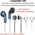 Sennheiser MX500 Earbud Tips - Foam Replacement Earbud Pads, 6 Pairs in Black, White, Pink - Compatible Earbud Tips