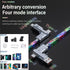 4 in 1 USB Charging Cable, 2 Pack 3.3ft Light up USB-C Cable, Multicolored RGB Starlights USB C to C Cable with EVA
