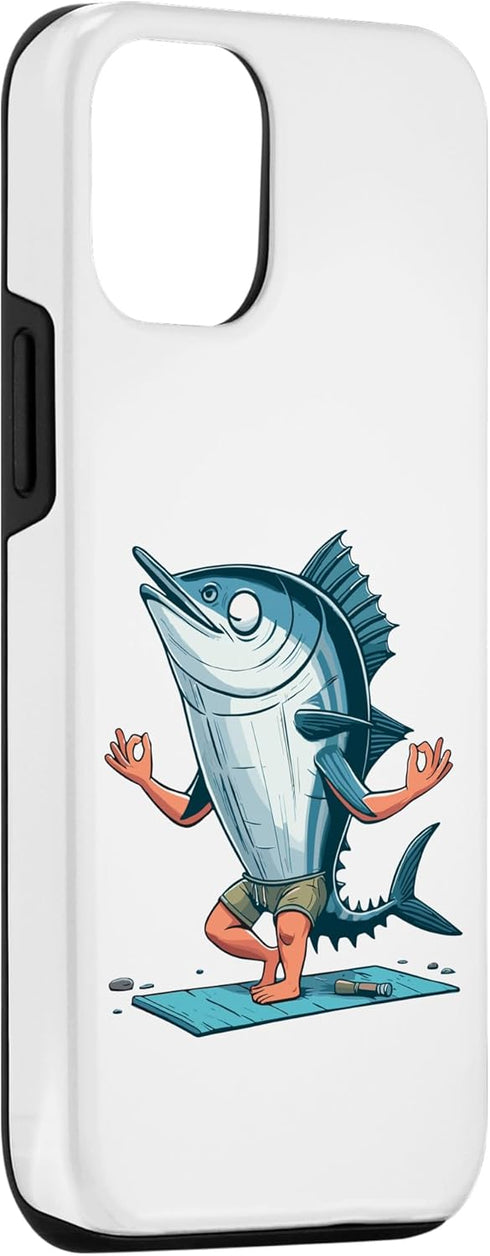 Tuna Practicing Mindfulness Meditation Zen 12/12 Meditation Tuna Yoga Pose Relaxing Animal Case for iPhone Pro