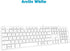 Wired USB Keyboard, Comfortable Quiet Chocolate Keys, Durable Ultra-Slim QWERTY Layout for PC, Windows 11/10/8/7 - White