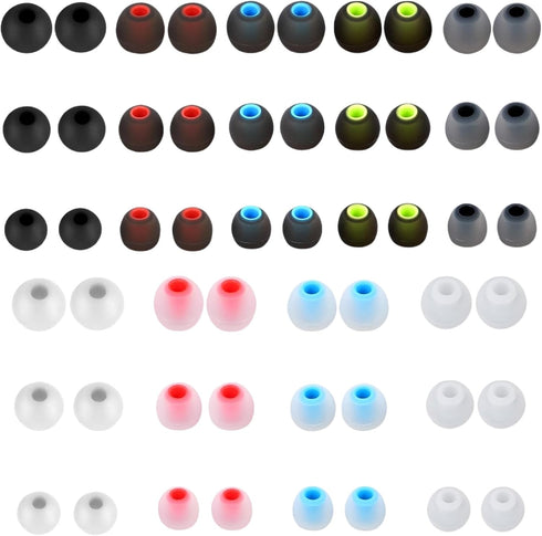 HUGJEPTTY Earbud Replacement Tips 54Pcs S+M+LEar Bud Rubber Tips Silicone Earbud Tips Earbud