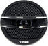 DS18 TX1S 1.38-inch Tweeter Set of 2 - 200 Watts Max Pei Dome Ferrite with Mounting Kit (Black/Silver)