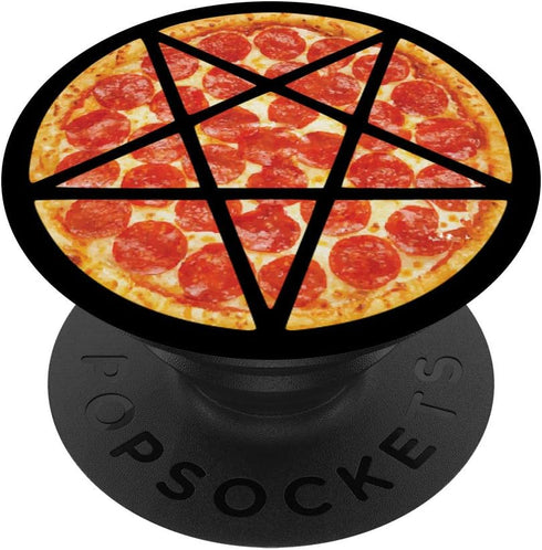 Pentagram Pizza Satanic Occult Metal Hail Satan Eat Pizza PopSockets Swappable PopGrip