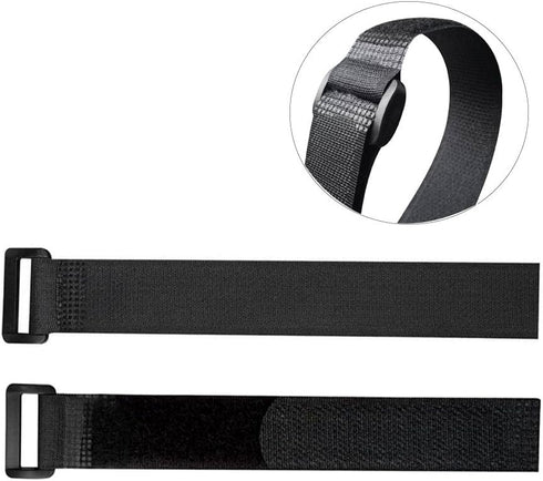 FULARR 30Pcs Cable Straps - Reusable Ties & Cinch Strap Set, Multipurpose Hook and Loop Fastener, Black