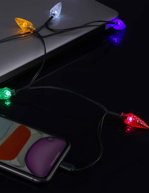 LED Christmas Light Phone Charger Cord, USB Charging Cable Gift for Phone 14/13/12/11 Pro/XS/XS Max/XR/X/8 Plus/7s Plus.