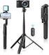 ULANZI SK-03 Selfie Stick Tripod, 64" Professional Stable Phone Tripod Stand for Smartphone/Action