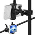 Phone Holder for Golf Cart/Microphone Stand, Fit for 3.5~7.5 inch Smartphones, 360° Adjustable Clip Mount