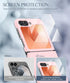Caka Slim Shockproof Case for Galaxy Z Flip 6, with Hinge Protection and Screen Protector for Wireless Charging