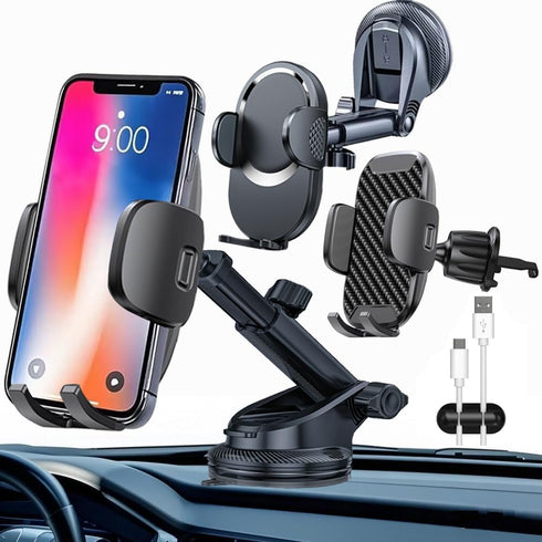 Eluseastar Cell Phone Holder for Car Mount Dashboard Windshield Air Vent Scalable Long