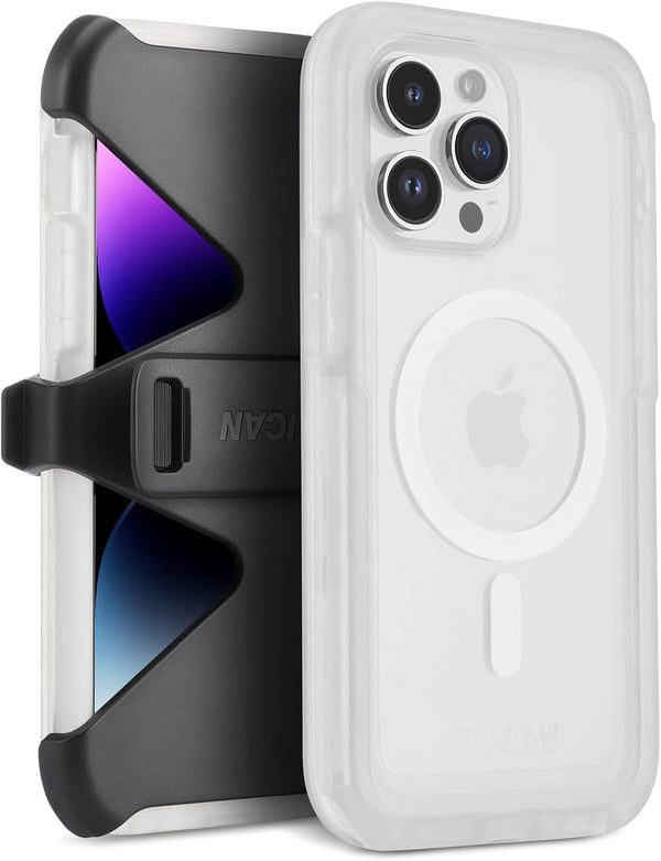 Pelican Voyager Series Case for iPhone 14 Pro Max, Clear with MagSafe, Anti-Yellow, 18ft Military Grade Drop Protection