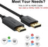 10 2-Pack, 4K Male(3840*2160,1920*1080) DisplayPort to HDMI Cable feet Display Port DP to HDMI HDTV Cord Adapter Male