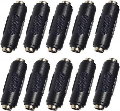 10PCS DC Power Connector Adapter 12V, 5.5mm x 2.1mm Female to Female Power Jack Socket for LED Strip