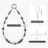Cymoyak Phone Charm Strap, Beaded Phone Wrist Strap, Cellphone Lanyard Chain with Tether Tab.