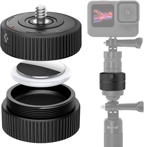 Spigen Camera Adapter Mount for AirTag, Compatible with Nikon DSLR, Canon DSLR, GoPro Hero Series, DJI Pocket
