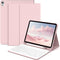 KENKE for iPad 10th Generation Keyboard Case with Pencil Holder, Bluetooth Wireless Detachable Folio Cover - Pink