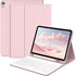 KENKE for iPad 10th Generation Keyboard Case with Pencil Holder, Bluetooth Wireless Detachable Folio Cover - Pink