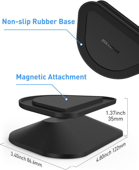 Maxonar Adjustable Stand for Echo Show 5 (3rd Gen), Tilt Swivel Stand with Anti-Slip Base, Strong Magnetic Compatible