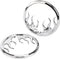 1 Pair Front Chrome Motorcycle Flame Speaker Grill Accent Trim Cover for Harley Touring Electra Street Glide Ultra