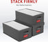 DVD Storage Box - Pack of 3 Stackable DVD Case Holder Organizer, Holds up to 75 DVDs - Grey