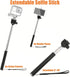 KUANVE 4 1 in Action Camera Accessories Kit, Floating Handle Grip, Suction Cup Mount, Handheld Selfie Stick and Mini