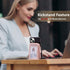 M-Plateau Foldable Phone Wallet, iPhone Card Holder Stick On with Zipper Coin Purse, Fits 6.1 and Above