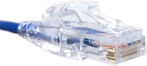 E08-010BL-SLIM 10' Ultra Slim Cat6 Utp RJ45 Patch Cable in Blue