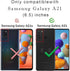 Samsung Galaxy A21 Phone Case (Clear) - With Screen Protector, Shockproof Slim Clear Color Soft TPU Protection