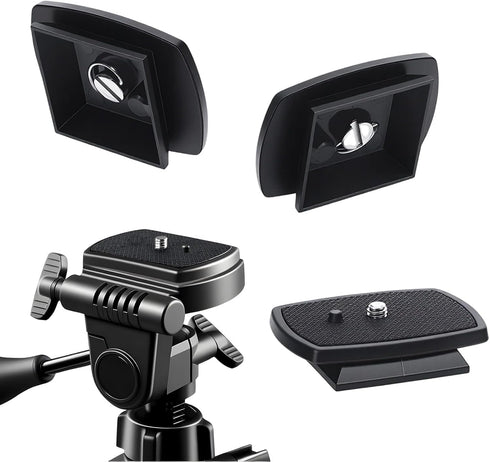 Alrhso 2 Pack 63x48mm Camera Quick Release Plate Universal Tripod Quick Release Plate Camera Mount Adapter Replacement