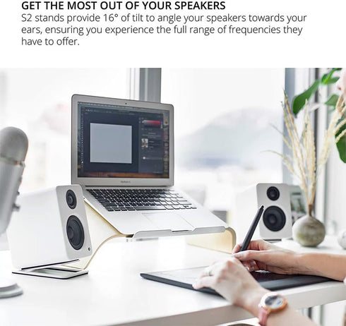 Generic Desktop Sound Stand Base Carbon Steel Material Shock Absorption and Improved Sound Quality Speaker Bracket