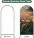 Jnbasdffb 6.6 Red Spring Floral Wedding Arch Cover, Stretchy Spandex Arch Backdrop Stand Covers FT, Modern Oil Painting