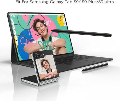 Galaxy Tab S9 Ultra S Pen Replacement for Samsung Galaxy Tab S9 Plus, Stylus Pen without Bluetooth (Black) + Free 5